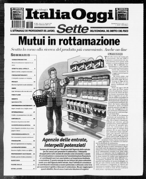 Italia oggi : quotidiano di economia finanza e politica